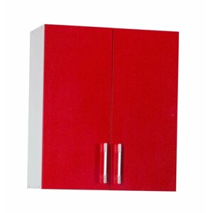 Шкаф для посуды 60 красный металлик (с сушкой) фасад МДФ SANTREK HOME