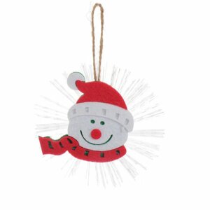 Сувенир с подсветкой «Снеговик в колпачке» 10 см