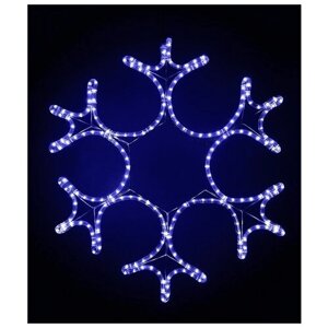Светодиодная Снежинка Ажурная ?0,55м Синяя, на Металлическом Каркасе, IP54 Laitcom Фигуры LC-13038
