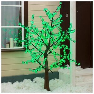 Светодиодное дерево «Сакура» 1.8 м, 768 LED, постоянное свечение, 220 В, свечение зелёное