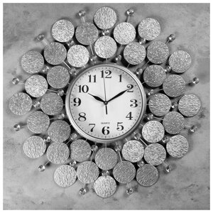 Часы настенные, серия: Ажур, "Пабраде", плавный ход, d=22 см, 60 х 60 см 4663102