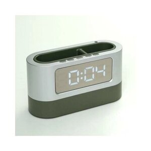Часы-органайзер под ручки, с календарём, будильником, секундомером, белые цифр,3 бат,3ААА, USB 5425915 .