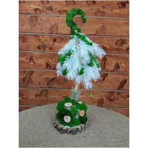 Декоративная елка из хвои Зеленый фламинго Б30-В62