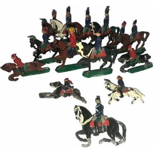 Коллекционный Набор оловянной конницы цветной (14 шт)