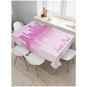 Скатерть прямоугольная JoyArty на кухонный стол "Сент-Пол в графике" из оксфорда, 180x145 см