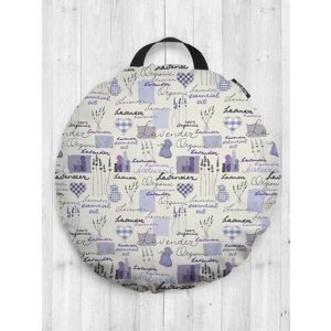 Декоративная подушка сидушка JoyArty "Фиолетовое настроение" на пол круглая, 52 см