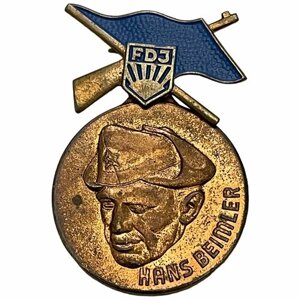 ГДР, медаль "Школьный военный конкурс имени Ганса Баймлера. Лучший на конкурсе" 1971-1980 гг.