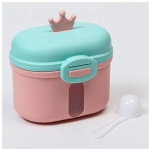 Контейнер для хранения детского питания Mum&Baby "Корона", 240 гр., цвет розовый