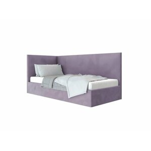 Кровать Beautyson Adelina угловая велюр Formula 890 фиолетовый (с основанием) 90х200