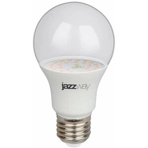 Лампа светодиодная PPG A60 Agro 9Вт A60 грушевидная прозрачная E27 IP20 для растений clear 5008946 JazzWay (9шт.)