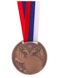 Медаль "Герб", под нанесение, бронза, d=5 см. В упаковке шт: 1