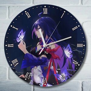 Настенные часы УФ "игры honkai star rail (хонкай, хохо, пом-пом, март 7, кафка) - 10255"
