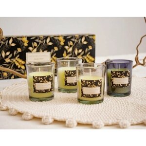 Подарочный набор ароматических свечей LUXURY - JUNGLE SAFARI, 6 см, 4 шт, Koopman International ACC690060-2
