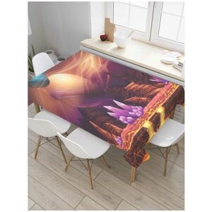 Скатерть прямоугольная JoyArty на кухонный стол "Параллельная Вселенная" из оксфорда, 180x145 см