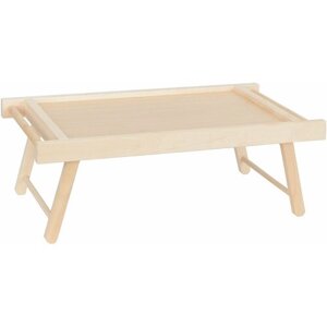 Столик для завтрака "Сканди", цвет: Без покрытия (завтрак в постель, для ноутбука, поднос, деревянный, складной)