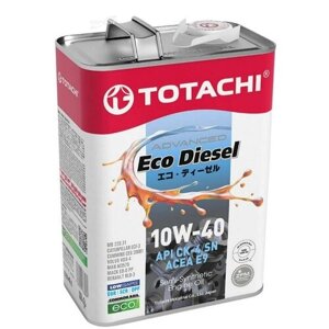 10W-40 Eco Diesel CK-4/CJ-4/SN 6л (полусинт. мотор. масло) TOTACHI E1306 | цена за 1 шт
