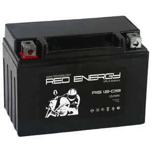 Аккумулятор Red Energy RS-1209 для мототехники (12В, 9Ач / 12V, 9Ah / стартерный ток 135А) YTX9-BS, YTX9