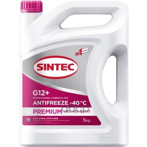 Антифриз Premium G12+ Розовый 5Кг SINTEC арт. 990564