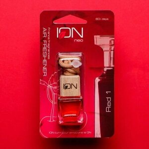 Ароматизатор подвесной бутылочка ION RED 1, 6 мл, IP-01 (комплект из 4 шт)