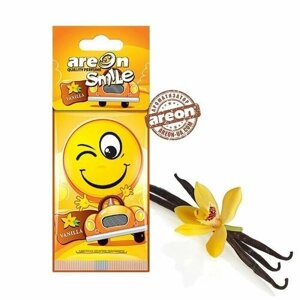 Ароматизатор подвесной (картон) AREON SMILE Vanilla/Ваниль