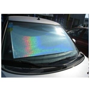 Автомобильная шторка на стекло, раздвижная 50 x 125 см, цвет хром