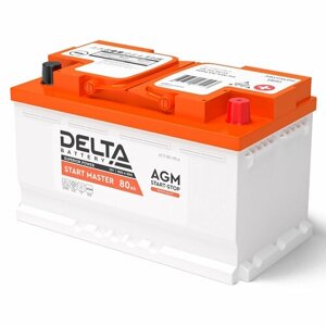 Автомобильный аккумулятор DELTA AGM Start-Stop 80 (12В 80Ач 800А 315х175х190) обр. пол.