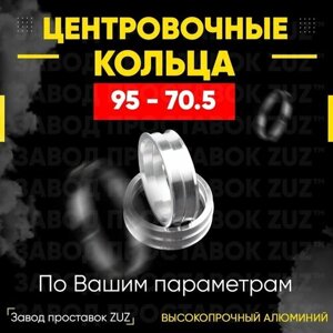 Центровочные кольца для дисков 95 - 70.5 (алюминиевые) 4шт. переходные центрирующие проставочные супинаторы на ступицу