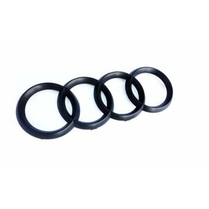 Эмблема на решетку для Audi кольца черный мат 285 х 100 мм.