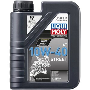 HC-синтетическое моторное масло LIQUI MOLY Motorbike 4T 10W-40 Street, 1 л