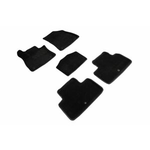 Комплект автомобильных ворсовых ковриков 3D Seintex 91981 для Infiniti QX50 II 2018 - н. в. черные