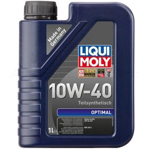 Моторные масла Liqui Moly 3929 Масло моторное LIQUI MOLY 10W-40 Optimal SLCF,A3B3 (1л х 12)