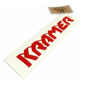 Наклейка стикер виниловая на гитару "Kramer", красная
