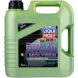 Полусинтетическое моторное масло LIQUI MOLY Molygen New Generation 5W-40, 4 л, 1 шт.