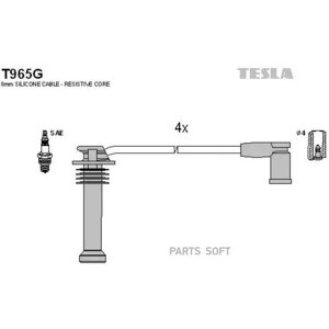 Провода высоковольтные ford mondeo 3 01-1.8/2.0l tesla t965g