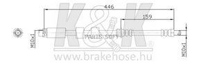 Шланг тормозной K&K FT0946 BMW 3 E90/91/92 2005- FR