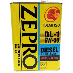 Синтетическое моторное масло IDEMITSU Zepro Diesel DL-1 5W-30, 4 л, 1 шт.