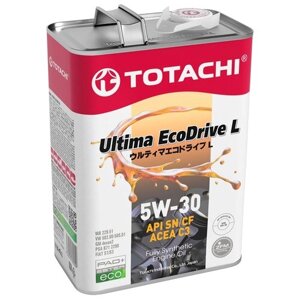 Синтетическое моторное масло TOTACHI Ultima Ecodrive L 5W-30, 4 л, 1 шт.