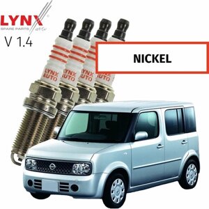 Свечи зажигания Nissan Cube (2) / Ниссан Куб 1988-1994 1995 1996 1997 1998 1999 2000 2001 2002 V1.4 CR14DE / никель, 4шт LYNXauto