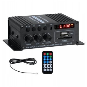 Универсальный 2-канальный аудио усилитель мощности (20+20Вт) с дистанционным управлением и Bluetooth (У)