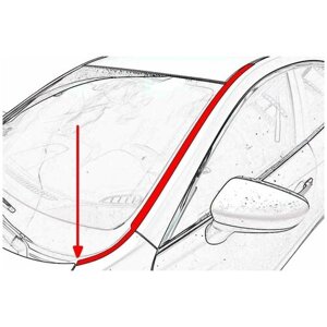 Водосток (дефлектор) лобового стекла Renault Logan 2010-2014, 2014-2018, 2018-