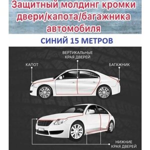 Защита кромки дверей Changan Uni-K с металлической вставкой (синий)