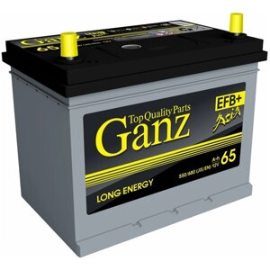 Аккумулятор GANZ ASIA EFB 65 а/ч обратная R+ 232x175x225 EN550 а