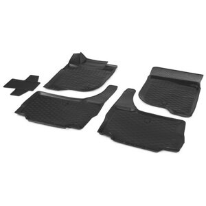 Комплект ковриков в салон RIVAL 14005002 для Mitsubishi Pajero Sport, Mitsubishi Pajero 2016-2021 г., 5 шт. черный