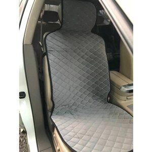Накидки для автомобильных сидений из велюр / Чехлы на передние сидения автомобиля универсальные / Серый цвет, 2 шт