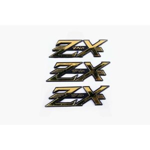 Наклейка шильдик ZX (14x4см, 3шт, пластик)2032ZX)