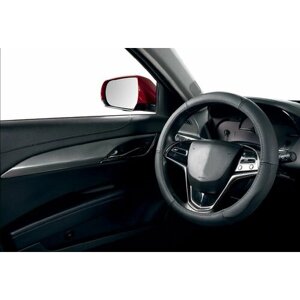 Оплетка на руль Хонда Аккорд (2020 - 2024) седан / Honda Accord, натуральная кожа (высокого качества), Черный