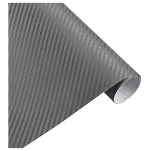 SunGrass / Защитная виниловая плёнка серый карбон 150х40 см 3D PREMIUM / Декор для авто