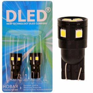 Светодиодная автомобильная лампа T10 - W5W - 8 SMD 3030 Бренд DLED (2шт.)