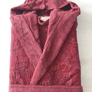 Банный халат Селин цвет: бордовый (M)