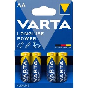 Батарея Varta Longlife Power, AA (LR6-20F), 1.5V, 4шт. (04906121414)